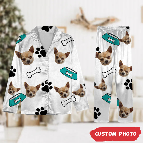 Custom Photo Tie Dye Background Cat And Dog Pajamas - NT-HB512221