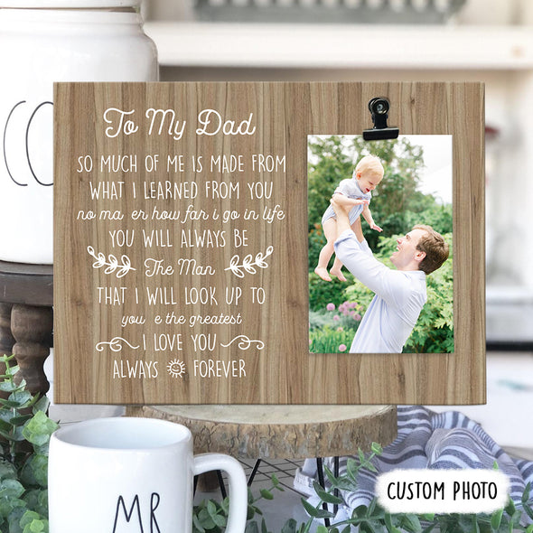 Personalized Gift For Dad You Will Always Be The Man Photoclip Frame - pp