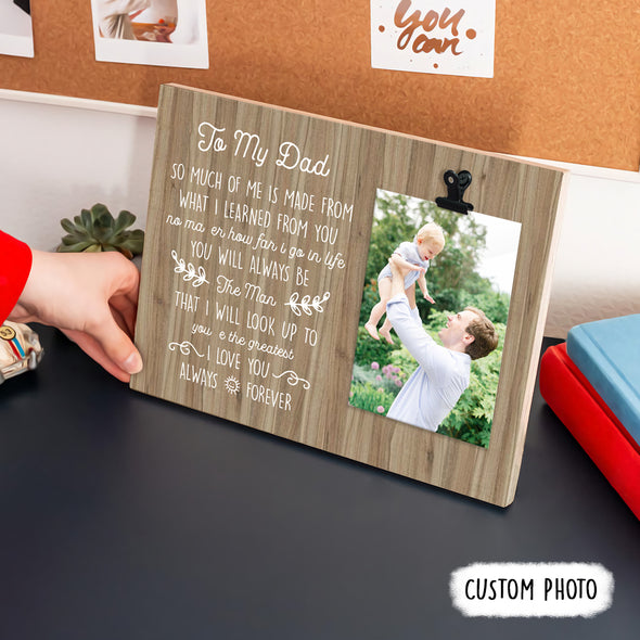 Personalized Gift For Dad You Will Always Be The Man Photoclip Frame - pp