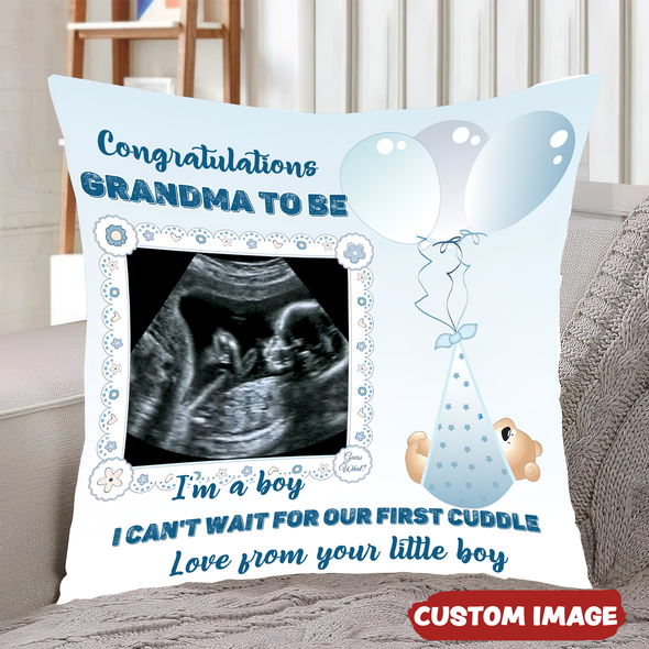 Personalized Gift For Future Grandma I Can't Wait For Our First Cuddle Pillow - MC - TT0703222
