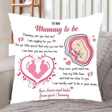 Gift For Future Mummy Love Kicks And Kisses From Your Tummy Pillow - MC - TT0802224 1
