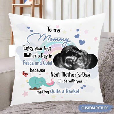 Personalized Gift For Future Mommy Next Mother's Day I'll Be With You Making Quite A Racket Pillow - PP - LT2203223