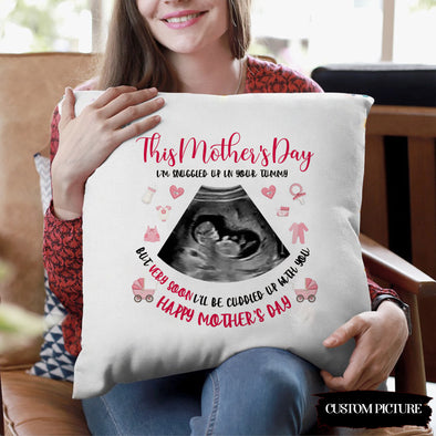 Personalized Gift For Future Mommy Very Soon I'll Be Cuddled Up With You Pillow - PP - LT2402224