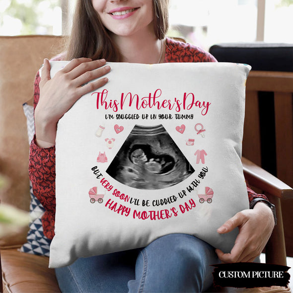 Personalized Gift For Future Mommy Very Soon I'll Be Cuddled Up With You Pillow - PP - LT2402224