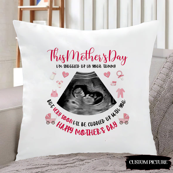 Personalized Gift For Future Mommy Very Soon I'll Be Cuddled Up With You Pillow - PP - LT2402224