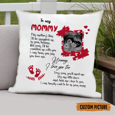Personalized Gift For Future Mommy This Mother's Day I'll Be Snuggled Up In Your Tummy Pillow - PP - LT3003225