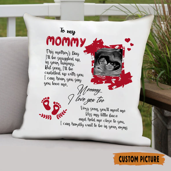 Personalized Gift For Future Mommy This Mother's Day I'll Be Snuggled Up In Your Tummy Pillow - PP - LT3003225