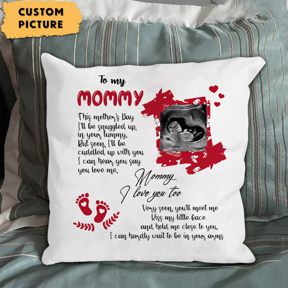 Personalized Gift For Future Mommy This Mother's Day I'll Be Snuggled Up In Your Tummy Pillow - PP - LT3003225