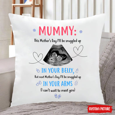 Personalized Gift For Future Mummy This Mother's Day I'll Be Snuggled Up In Your Belly Pillow - PP - LT0802227
