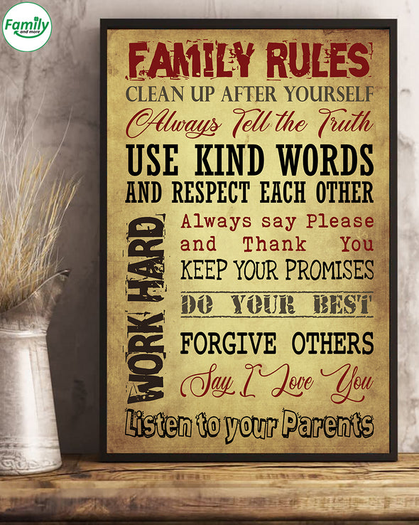 Family rules Vertical Poster