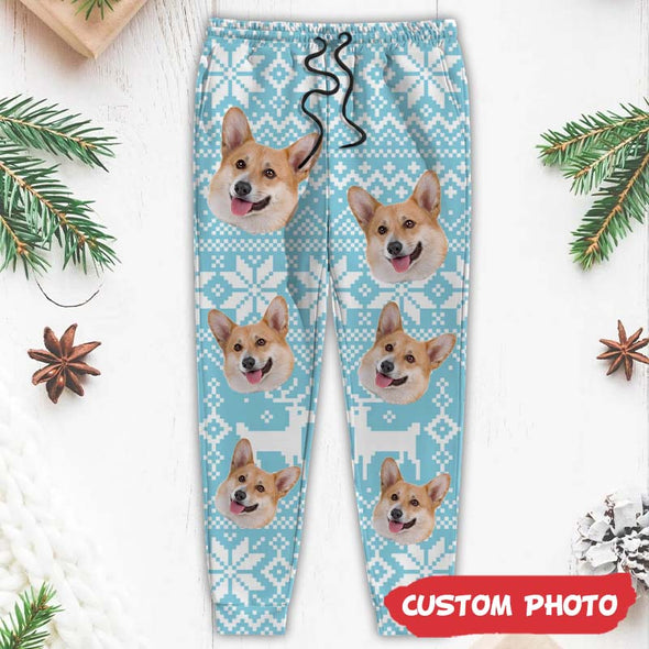 Custom Photo With Christmas Pattern Men and Women's Sweatpants_NT_HB2111223