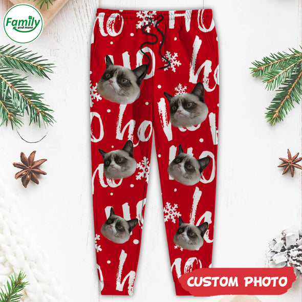 Custom Photo With Christmas Pattern Men and Women's Sweatpants_NT_HB2111223