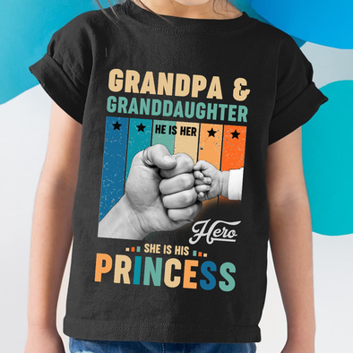 Grandpa and granddaughter she is his princess-nk Youth T-Shirt