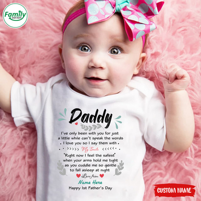 Daddy My smile Happy 1st Father's Day-nk Baby Onesie