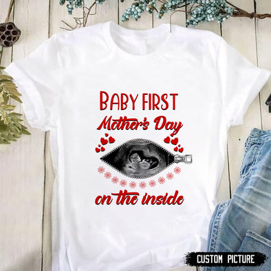 Personalized Gift For Future Mummy Baby First Mother's Day On The Inside T-shirt - PP - LT0103221