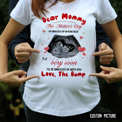 Personalized Gift For Future Mommy Very Soon I'll Be Snuggled Up With You T-Shirt - PP - LT1504221
