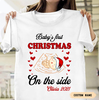 Baby's First Christmas On The Side T-Shirt - PP - TT1111215