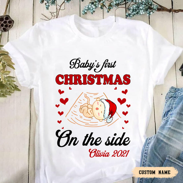 Baby's First Christmas On The Side T-Shirt - PP - TT1111215