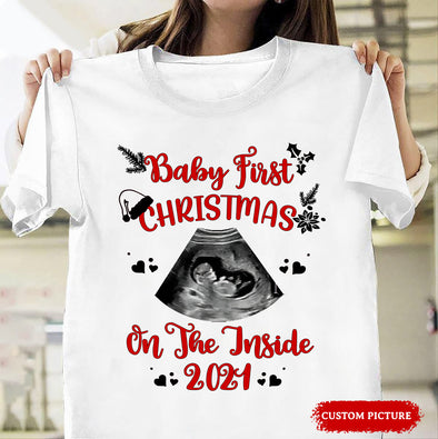 Baby First Christmas On The Inside  T-Shirt - PP - LT3011215