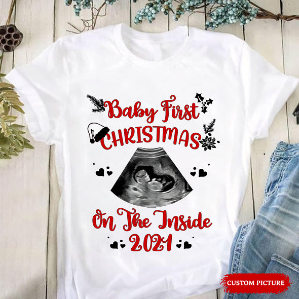Baby First Christmas On The Inside  T-Shirt - PP - LT3011215