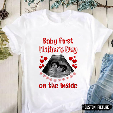 Personalized Gift  For Future Mummy Baby First Mother's Day On The Inside T-shirt - PP - LT1902223