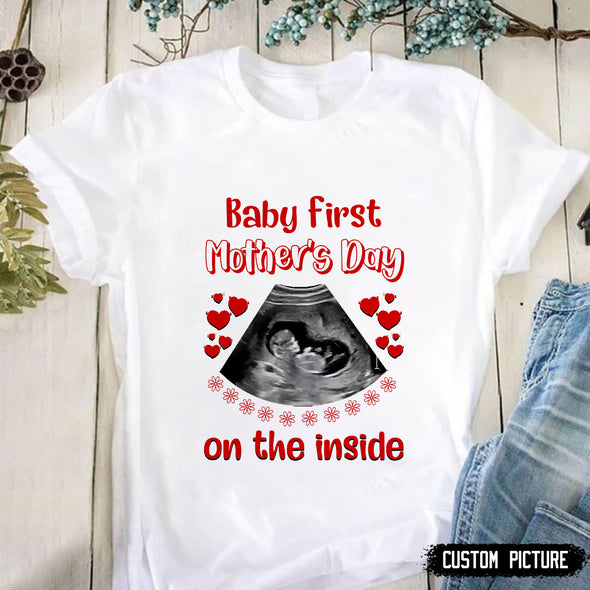 Personalized Gift  For Future Mummy Baby First Mother's Day On The Inside T-shirt - PP - LT1902223