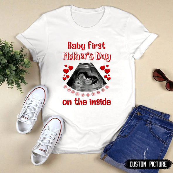 Personalized Gift  For Future Mummy Baby First Mother's Day On The Inside T-shirt - PP - LT1902223