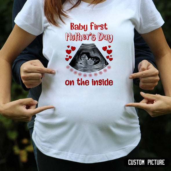 Personalized Gift  For Future Mummy Baby First Mother's Day On The Inside T-shirt - PP - LT1902223