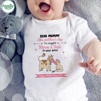 Gift For Future Mummy I'll Be Snuggled Warm & Safe In Your Arms Baby Onesie - PP - LT2302224