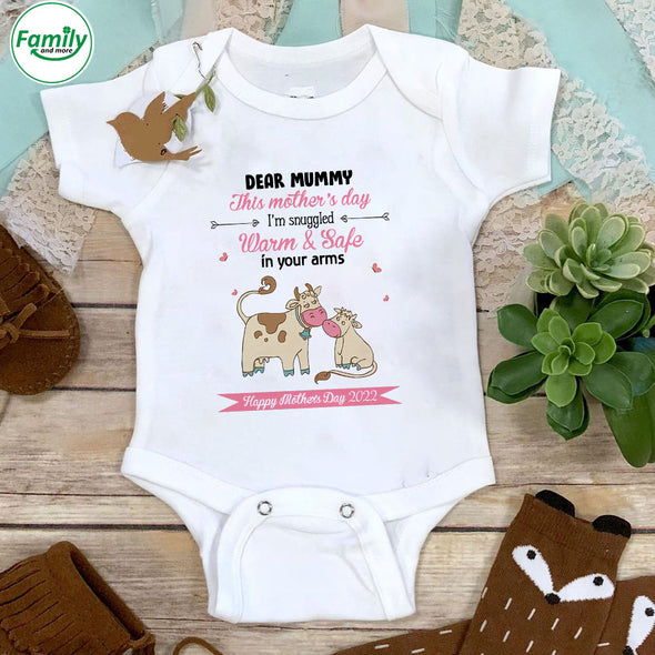 Gift For Future Mummy I'll Be Snuggled Warm & Safe In Your Arms Baby Onesie - PP - LT2302224