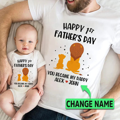 Gift For Father's Day Happy 1st Father's Day Baby Onesie - PP - LT0605225