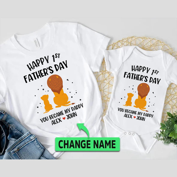 Gift For Father's Day Happy 1st Father's Day Baby Onesie - PP - LT0605225