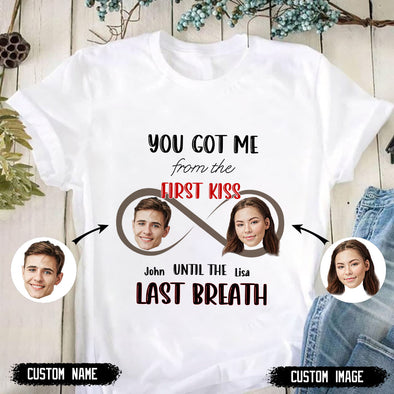Personalized Gift For Couple You Love Me From The First Kiss T-shirt - PP - LT1603225