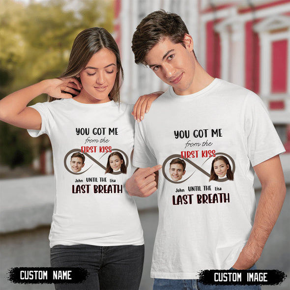 Personalized Gift For Couple You Love Me From The First Kiss T-shirt - PP - LT1603225