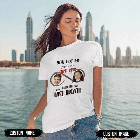 Personalized Gift For Couple You Love Me From The First Kiss T-shirt - PP - LT1603225