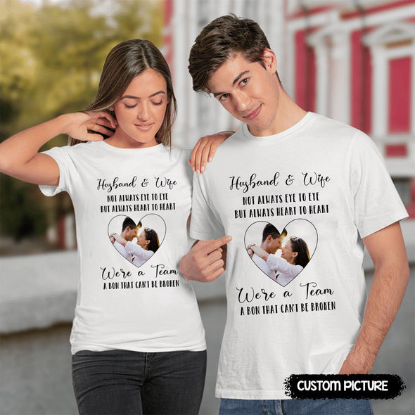 Personalized Gift For Husband & Wife Not Always Eye To Eye But Always Heart To Heart T-Shirt - PP - LT2503225
