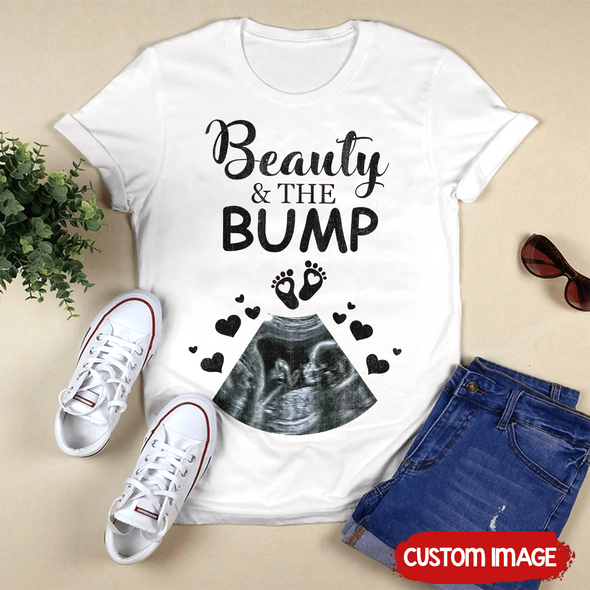 Personalized Gift For Future Mommy Beauty & The Bump T-Shirt - MC - TT0404223 1