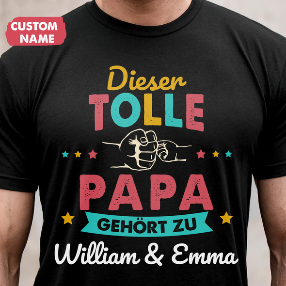 Personalized Cadeau Pour Papa Dieser Tolle Papa T-Shirt - JD - TT10052213