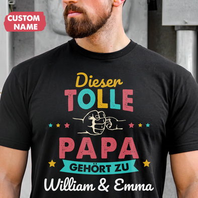 Personalized Cadeau Pour Papa Dieser Tolle Papa T-Shirt - JD - TT10052213