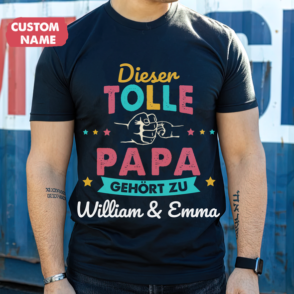 Personalized Cadeau Pour Papa Dieser Tolle Papa T-Shirt - JD - TT10052213