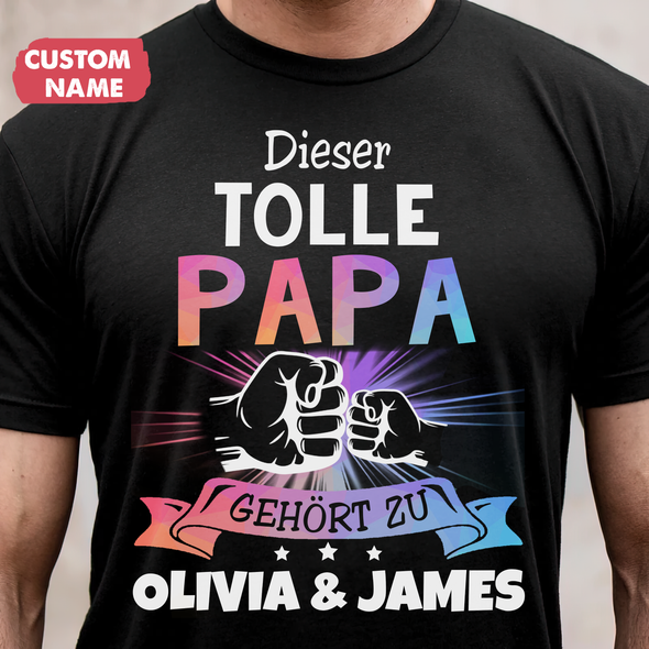 Personalized Geschenk für Papa Dieser Tolle Papa T-Shirt - JD - TT04052214