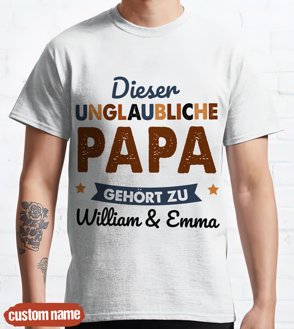 Personalized Geschenk Für Papa Dieser Unglaubliche T-Shirt - JD - TT10052215