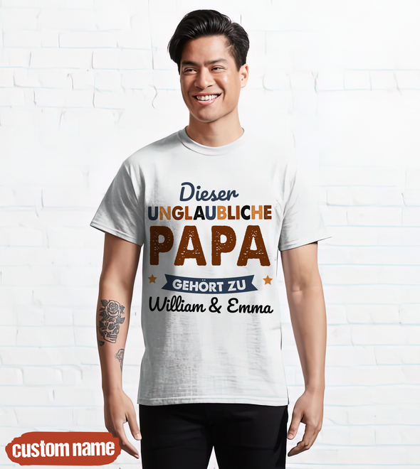Personalized Geschenk Für Papa Dieser Unglaubliche T-Shirt - JD - TT10052215