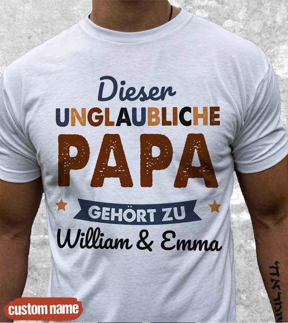 Personalized Geschenk Für Papa Dieser Unglaubliche T-Shirt - JD - TT10052215