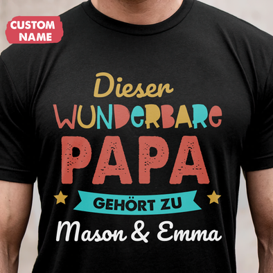 Personalized Geschenk für Papa Dieser Tolle Papa T-Shirt - JD - TT04052217