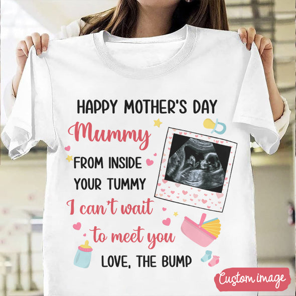 Personalized Gift For Future Mummy I Can't Wait To Meet You T-shirt - MC - TT2202221