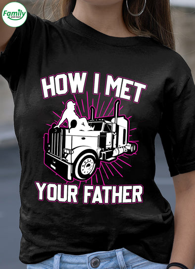 How I met your father-nk Premium Fit Ladies Tee