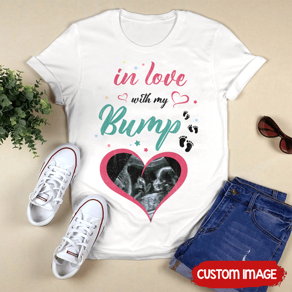 Personalized Gift For Future Mommy In Love With My Bump T-Shirt - MC - TT28032210