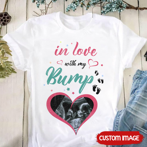 Personalized Gift For Future Mommy In Love With My Bump T-Shirt - MC - TT28032210