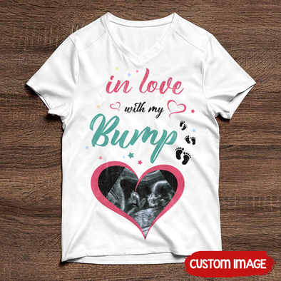 Personalized Gift For Future Mommy In Love With My Bump T-Shirt - MC - TT28032210